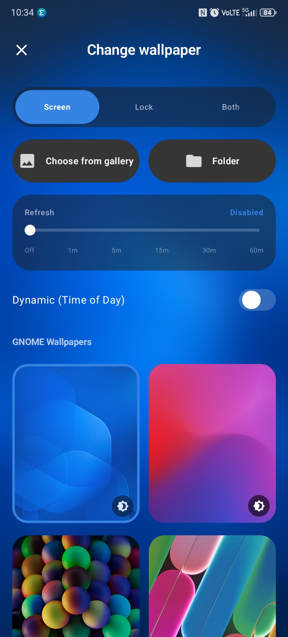 G-Launcher wallpaper customization