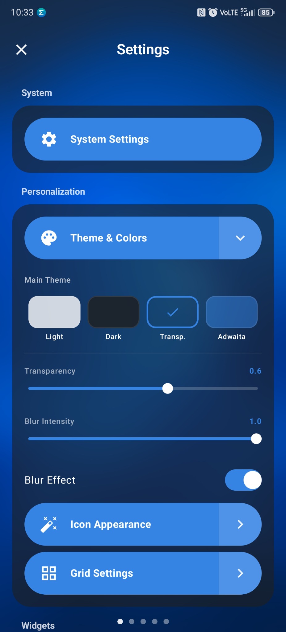 G-Launcher advanced configuration
